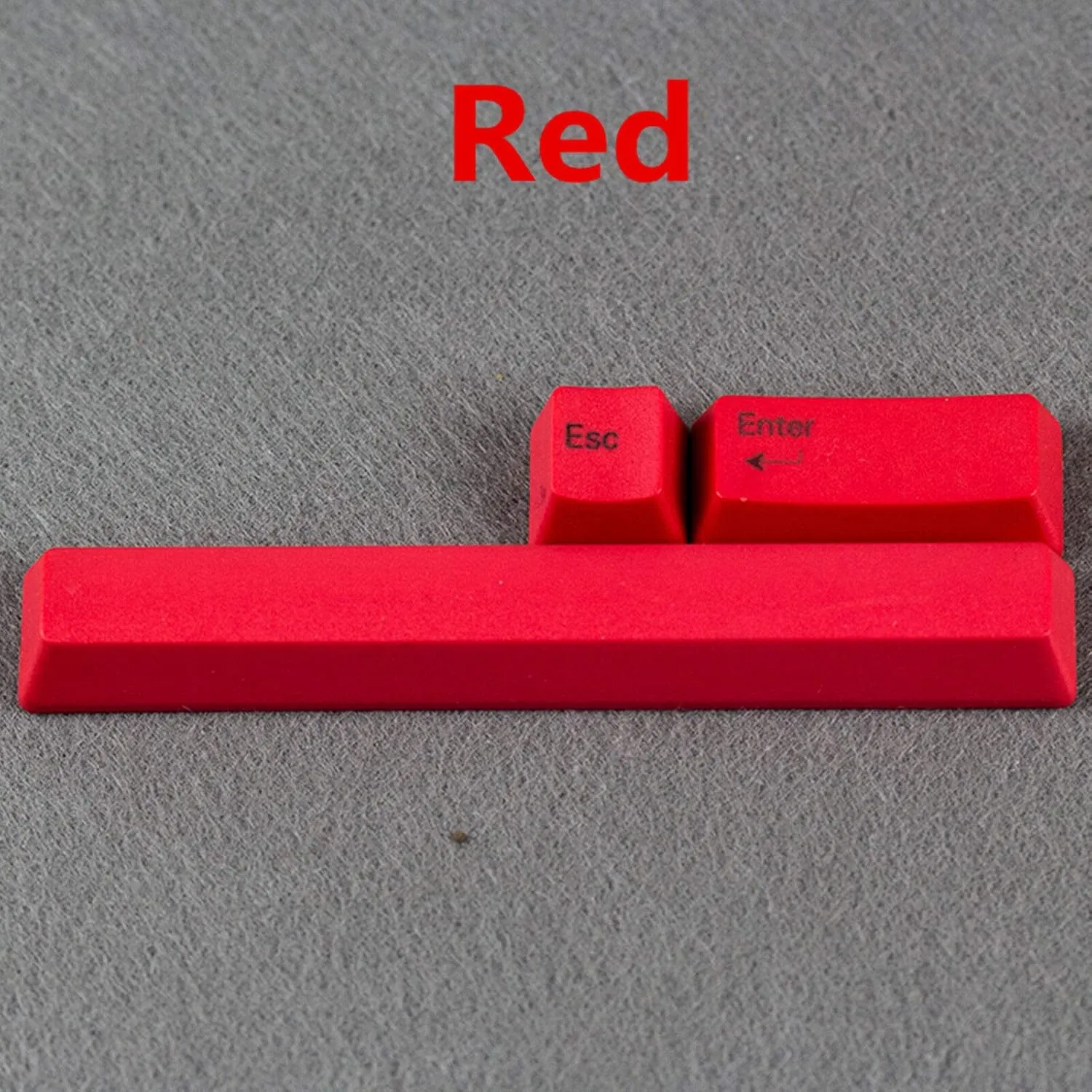 1 Set ESC Enter SpaceBar Keycap Thick PBT Key Caps OEM Height for Cherry MX Switches Gaming Mechanical Keyboard (Red)