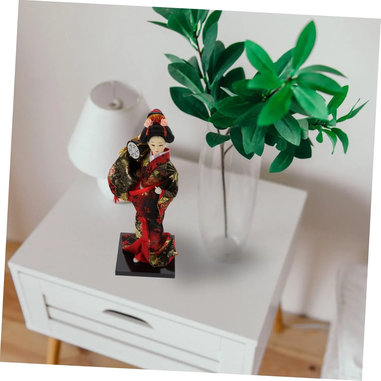 1pc Kimono Doll Japanese Doll Ornament Kimono Girl Figure Decoration Kimono Girl Statues Retro Decor Desktop Oriental Doll Car Decorations Wooden Household Miss Foam Accessories