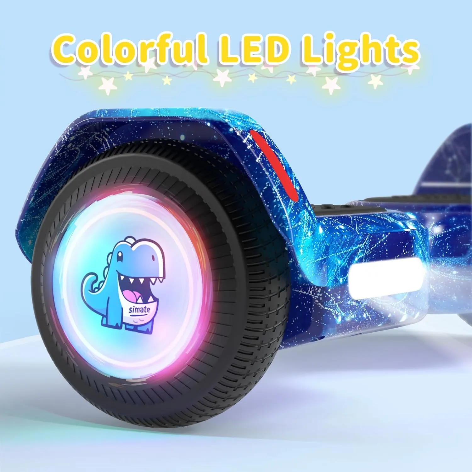 6.5" Bluetooth Scooter, LED Lights & APP & Music Speaker, Long Battery Life, Gifts for Kids & Adults & Girls & Boys, for All Ages