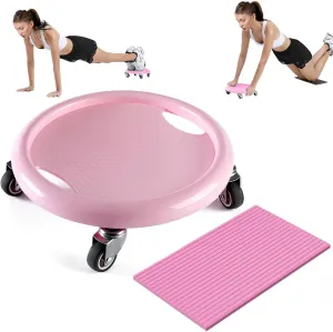 Ab Roller Wheel, Women's Multifunctional Abdominal Wheel Board with Mat, 360° Rotating, for Full Body Fat Burning Tummy Weight Control Gym or at home workout equipment