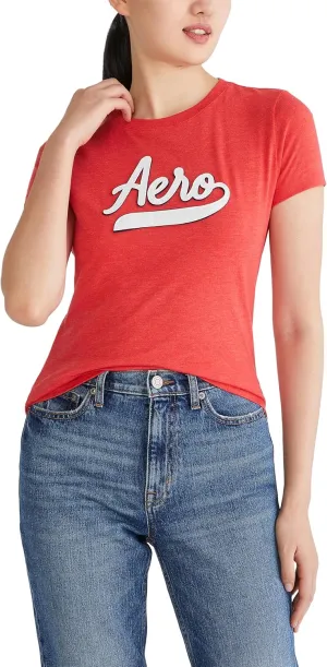 AEROPOSTALE Women's Script Short Sleeve Graphic Tee