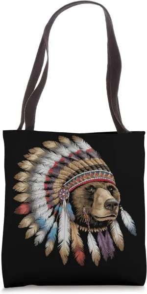 American Indian Indigenous People Native American Bear Tote Bag