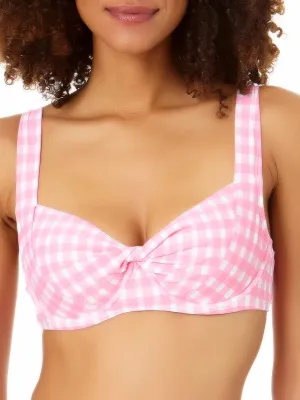 Anne Cole Retro Twist Underwire Top Pink 36D/34DD