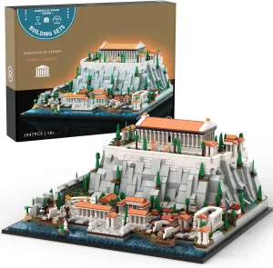 Architecture Landmark Collection The Acropolis in Athens Building Set; Collectible Model for Adults; Compatible with Lego, (1947 Pieces)
