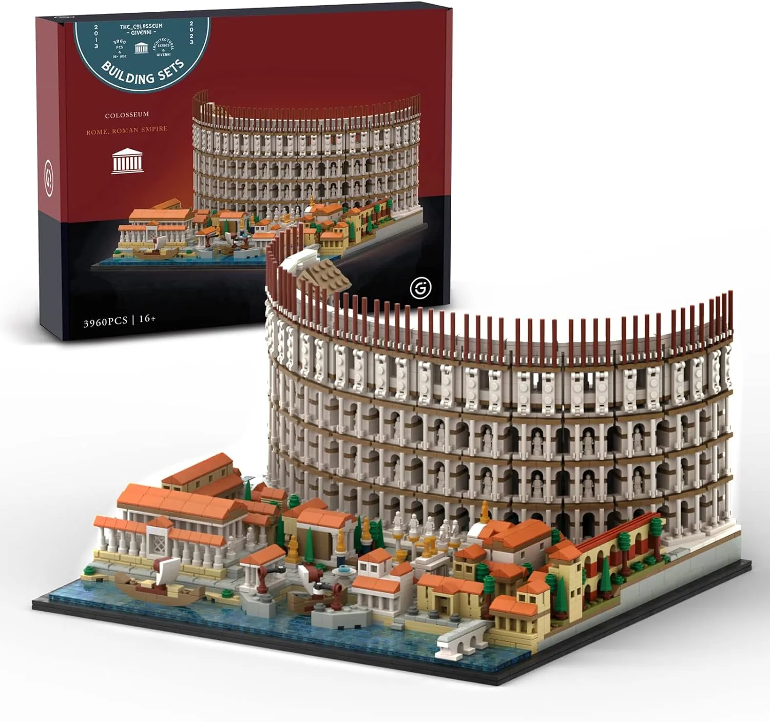 Architecture The Roman Colosseum Building Set; Collectible Model for Adults; Compatible with Lego, (3989Pieces)