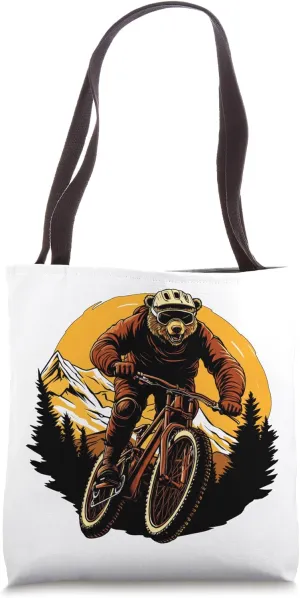 Bear Biker Tote Bag
