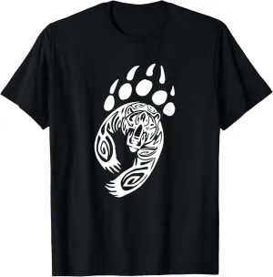 Bear Paw Tribal Grizzly Black Papa Momma T-Shirt