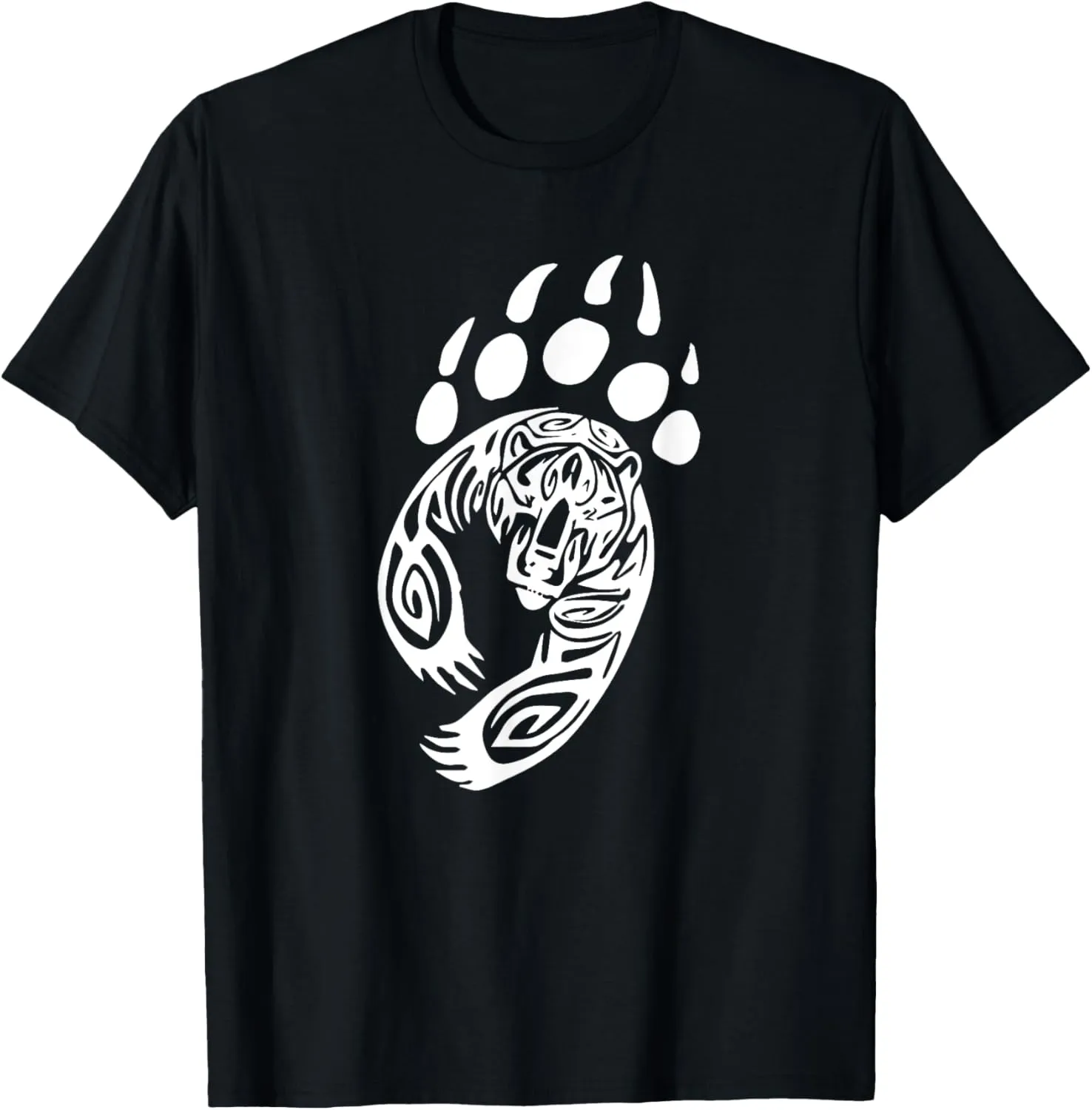 Bear Paw Tribal Grizzly Black Papa Momma T-Shirt