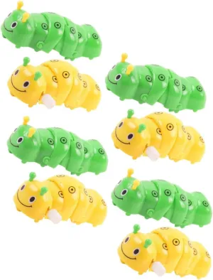BESPORTBLE 8Pcs Cartoon Clockwork Caterpillar Wind Up Playthings for Fun Educational Enhances Coordination Skills Parent Interaction for Parties Decor