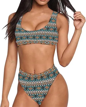 Bikini Sets for Women,High Waisted 2 Piece Swimsuit,Without Bra Pads XS-5xl