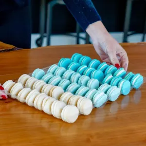 Blue macarons assortment - Baby shower macaroons - It's a boy - French cookies set - Gluten-free - Handmade by french chefs - Assorted blue theme macrons (48 macrons)