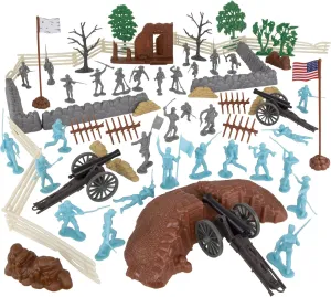 BMC CTS Civil War Battle of Atlanta - 71pc Blue & Gray Plastic Soldier Playset