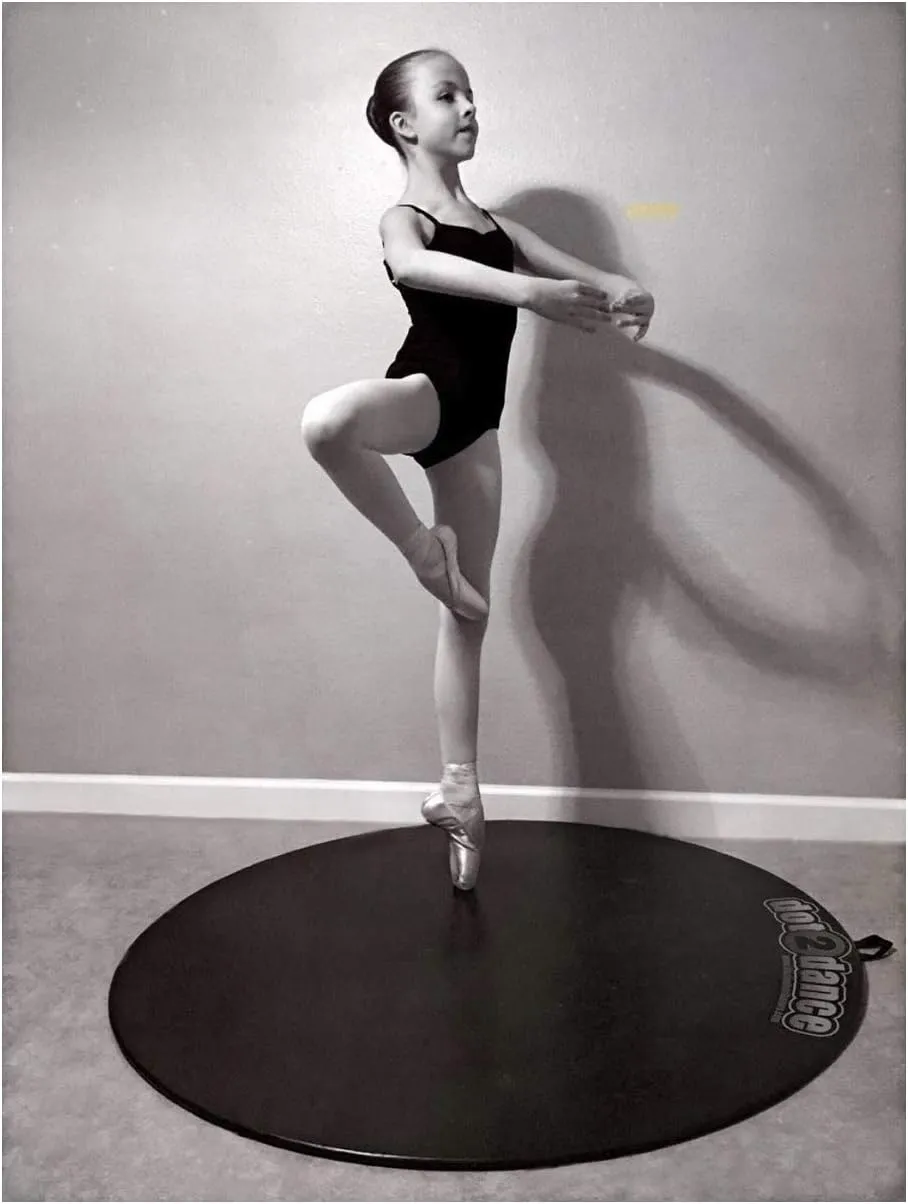 BRAND Portable Dance Floor-Sturdy and Stable Authentic Marley Home Dance Studio, Dancers Ballet Flooring, Multi Use with Non-Slip Gym Mat Back. Size 47” Made in U.S.A.