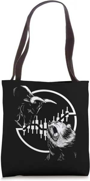 Bull Vs Bear Stock Market Tote Bag
