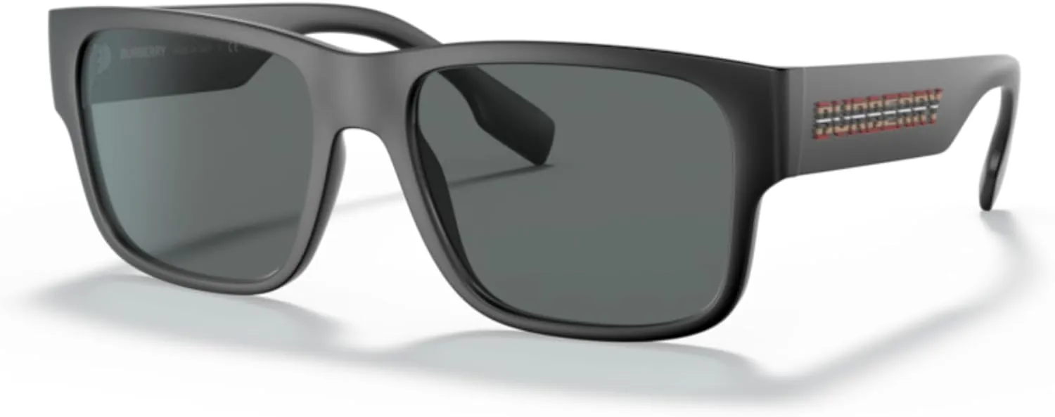 BURBERRY Knight BE4358 Square Sunglasses for Men   BUNDLE With Designer iWear Eyewear Kit