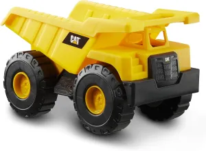 CAT Construction Toys, 15" Dump Truck Toy, Ages 2 , Sturdy Plastic, No Batteries Required, CAT Construction Tough Rigs Series