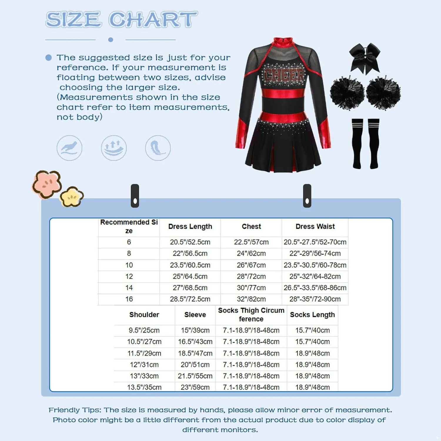 CHICTRY Kids Girls Cheer Leader Uniform Shiny Sequins Stage Performance Party Fancy Dress Sleeveless Majorette Costume