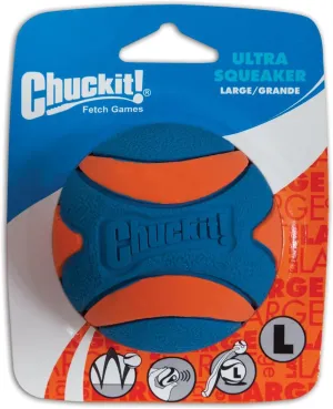 Chuck It Dog (3 Pack) Ultra Squeaker Ball, Large, All Breed Sizes