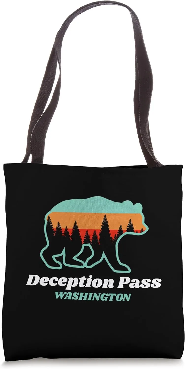 Deception Pass State Park Washington Summer Bear Tote Bag