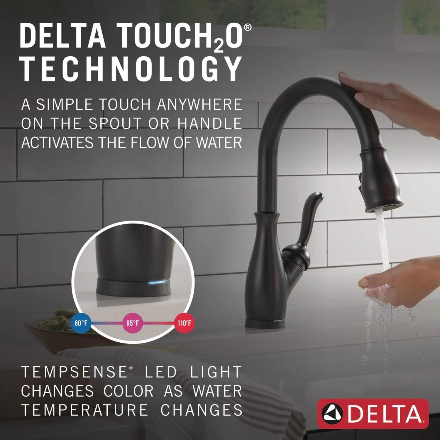 Delta Faucet Leland VoiceIQ Touchless Kitchen Faucet with Pull Down Sprayer, Smart Faucet, Alexa and Google Assistant Voice Activated, Kitchen Sink Faucet, Matte Black 9178TV-BL-DST