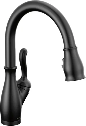 Delta Faucet Leland VoiceIQ Touchless Kitchen Faucet with Pull Down Sprayer, Smart Faucet, Alexa and Google Assistant Voice Activated, Kitchen Sink Faucet, Matte Black 9178TV-BL-DST
