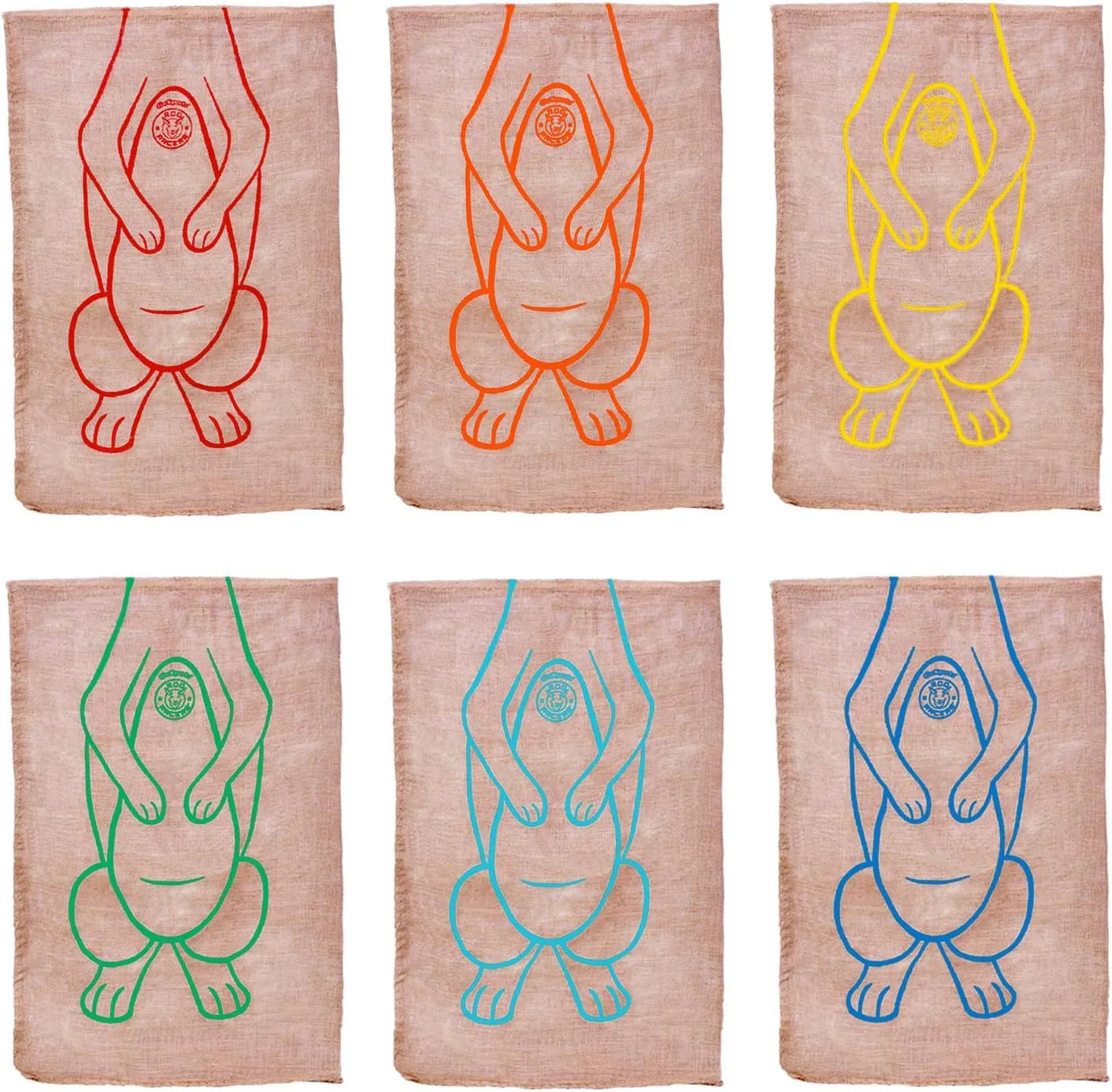Disney Pixar Sack Race Party Games by GoSports - 6 Pack Bags for Kids - Mickey & Friends, Cars, and Roo Racers