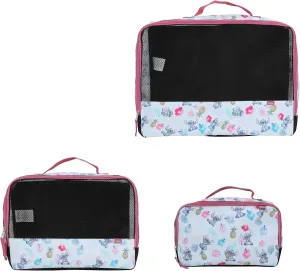 Disney Stitch Flower Pattern 3-Piece Packing Cube Set