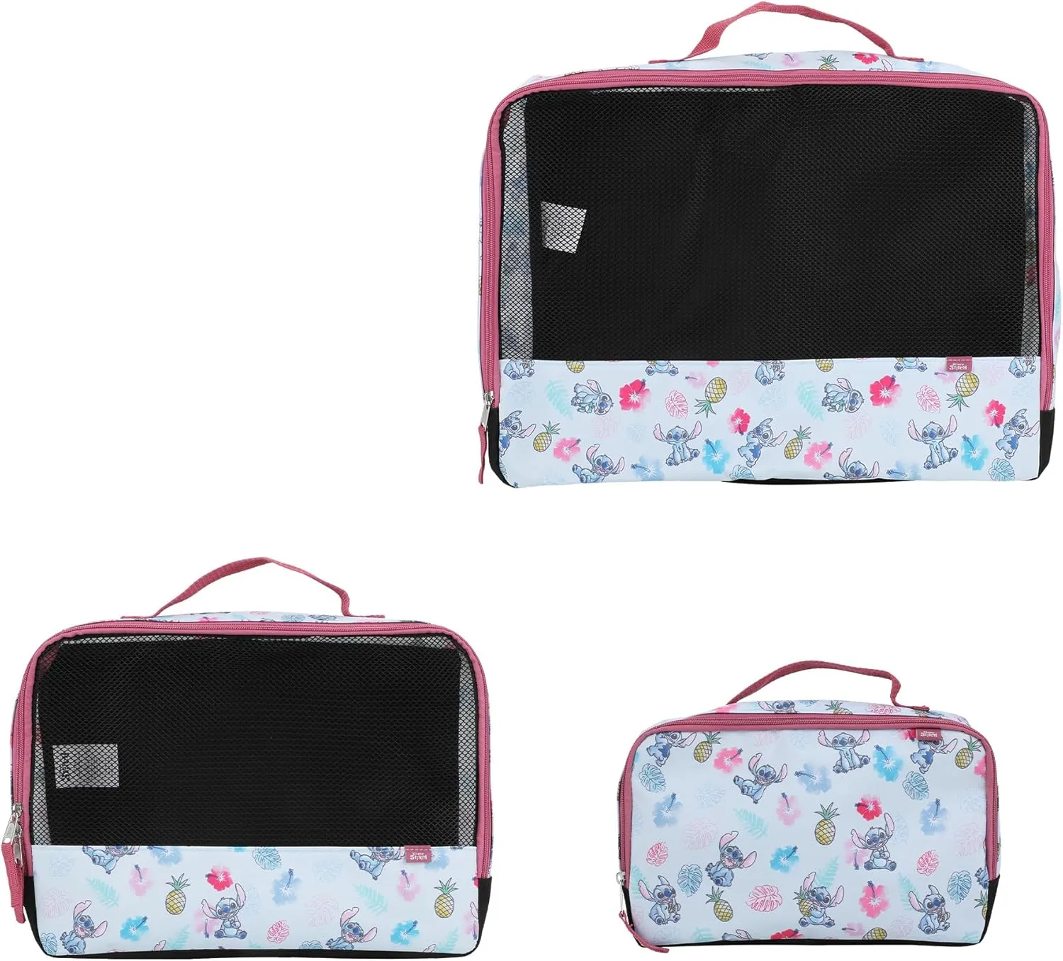 Disney Stitch Flower Pattern 3-Piece Packing Cube Set