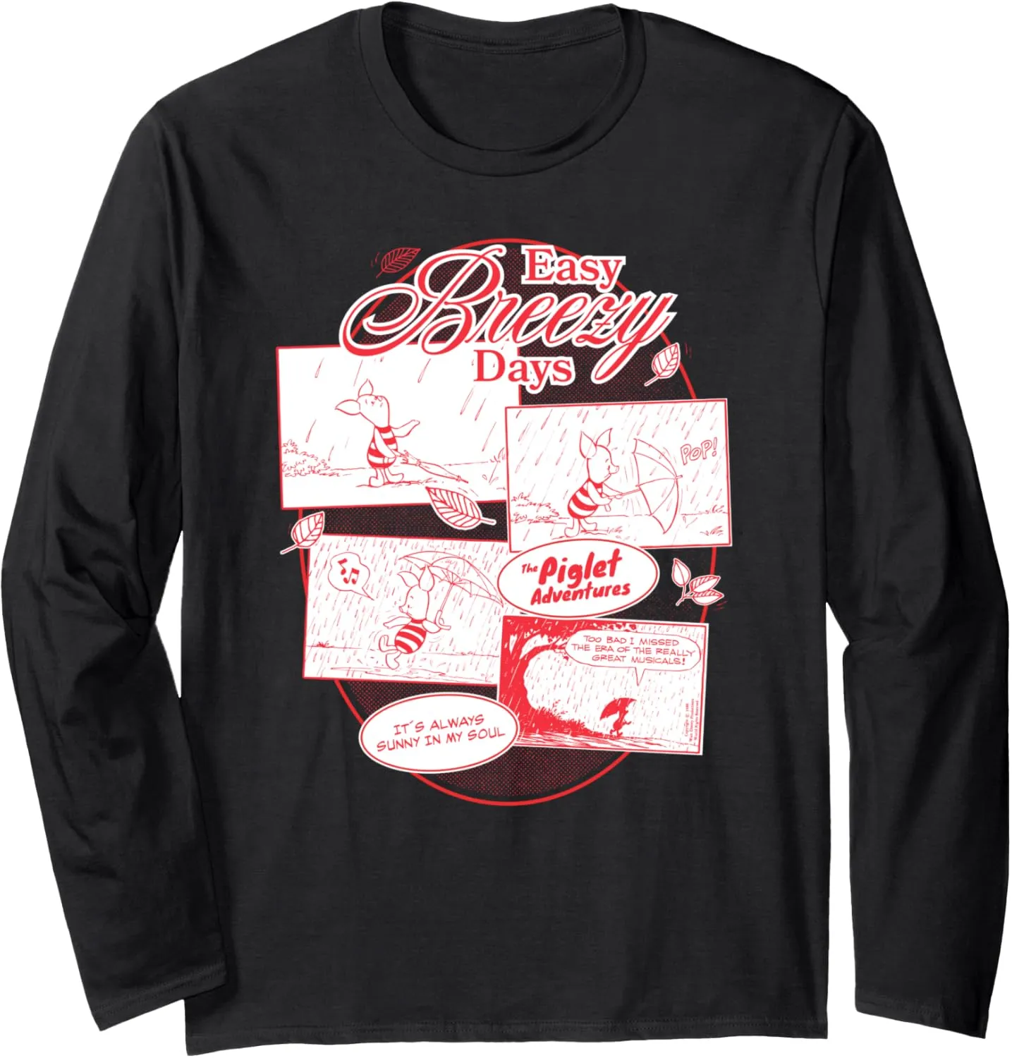 Disney Winnie the Pooh Easy Breezy Days Piglet Adventures Long Sleeve T-Shirt