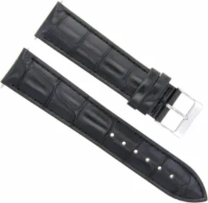 Ewatchparts 20mm Leather Watch Band Strap Compatible With Jaeger Lecoultre Reverso Grand Taille Black