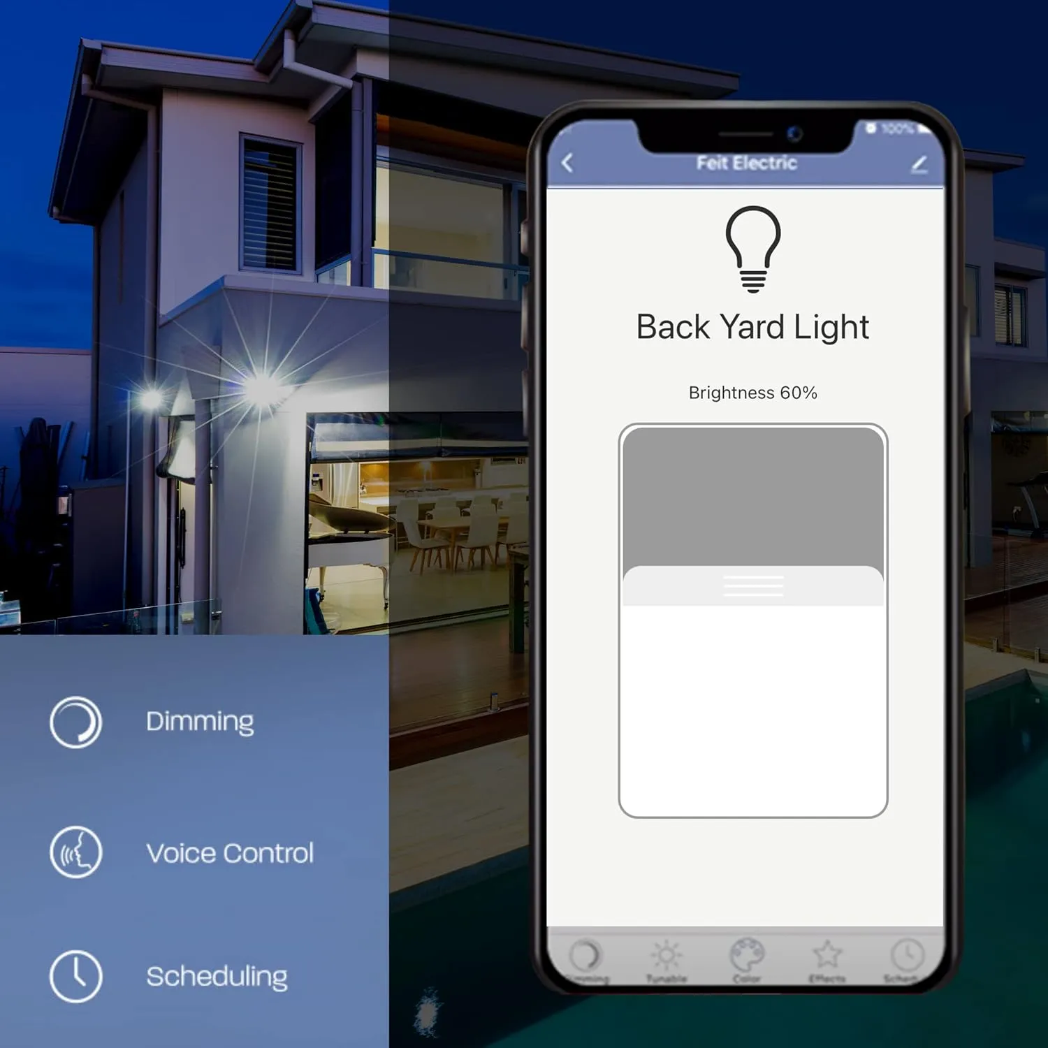 Feit Electric Smart Light Bulbs, 2.4Ghz WiFi Light Bulbs, No Hub Needed, Works with Alexa and Google, Dimmable 60 Watt = LED 9W, OM60/950CA/AG/3, 5000K Day Light, 3 Pack