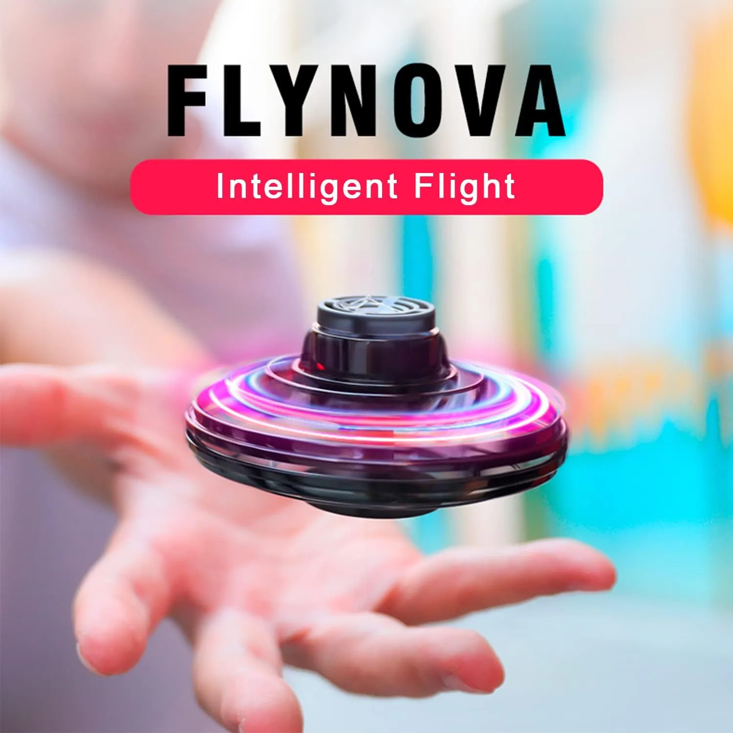 FLYNOVA Hand Operated Mini Drones,2025 UFO Magic Flying Orb Toys with Lights,Hover Boomerang Fidget Spinner,Christmas Birthday Gifts for Boys Girls Teen Age 6 7 8 9 10 11 ,Funny Kids Party Favors