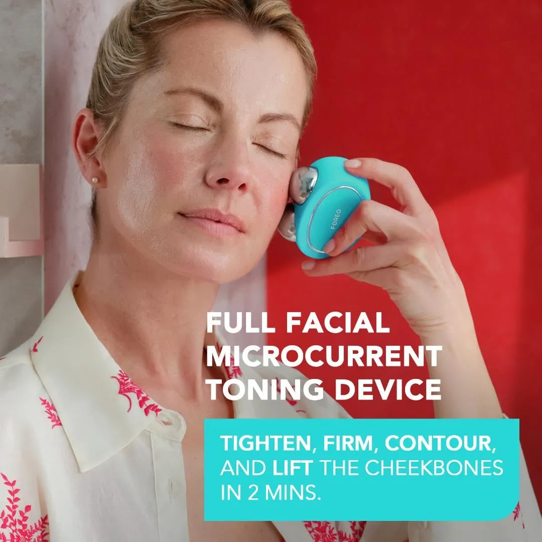 FOREO Bear Microcurrent Facial Device - Face Sculpting Tool - Instant Face Lift - Firm & Contour - Non-Invasive - Increases Absorption of Facial Skin Care Products - Mint