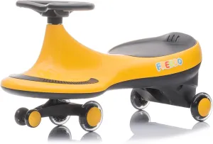 Freddo Toys Swing Car with Flashing Wheels for 3  Years (Yellow)