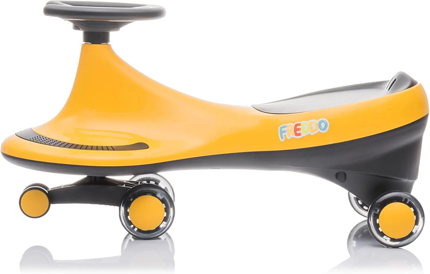 Freddo Toys Swing Car with Flashing Wheels for 3  Years (Yellow)