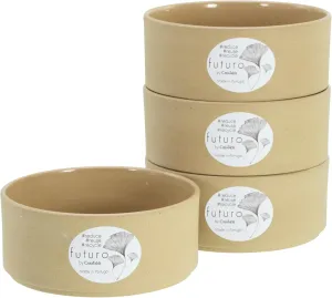 Futuro Series 21655, 4-Piece Crockery Set, Stoneware Bowls, Dishwasher and Microwave Safe, Made in Portugal