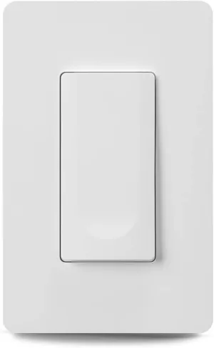 Globe Electric 50586 Works with Alexa Only Wi-Fi Smart Indoor On/Off Switch, 2.4Ghz WiFi, Neutral Wire Required, Voice Activated, White, Wall Plate Included, Smart-Home Automation