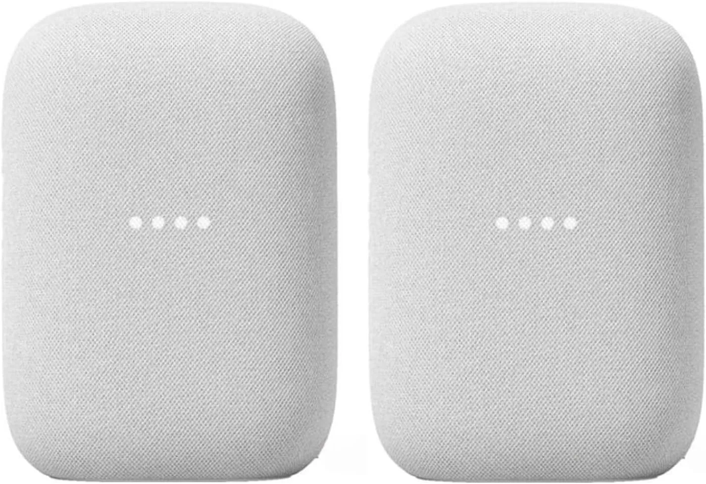 Google Audio (2-Pack) Smart Speakers – Wireless Bluetooth & Wi‑Fi Home Speaker Bundle with Powerful Stereo Sound, Multi-Room Audio Assistant Voice Control