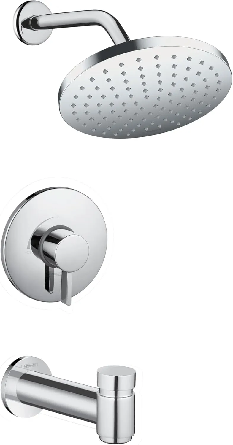 hansgrohe Vernis Blend Shower Set 1.75 GPM, 1-Spray Full Shower Trim Kit in Chrome, 04956000