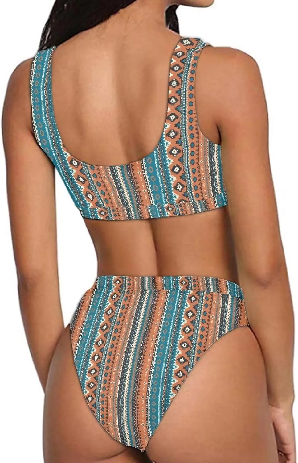 High Waisted 2 Piece Swimsuit,Bikini Sets for Women,Without Bra Pads Xs-5xl