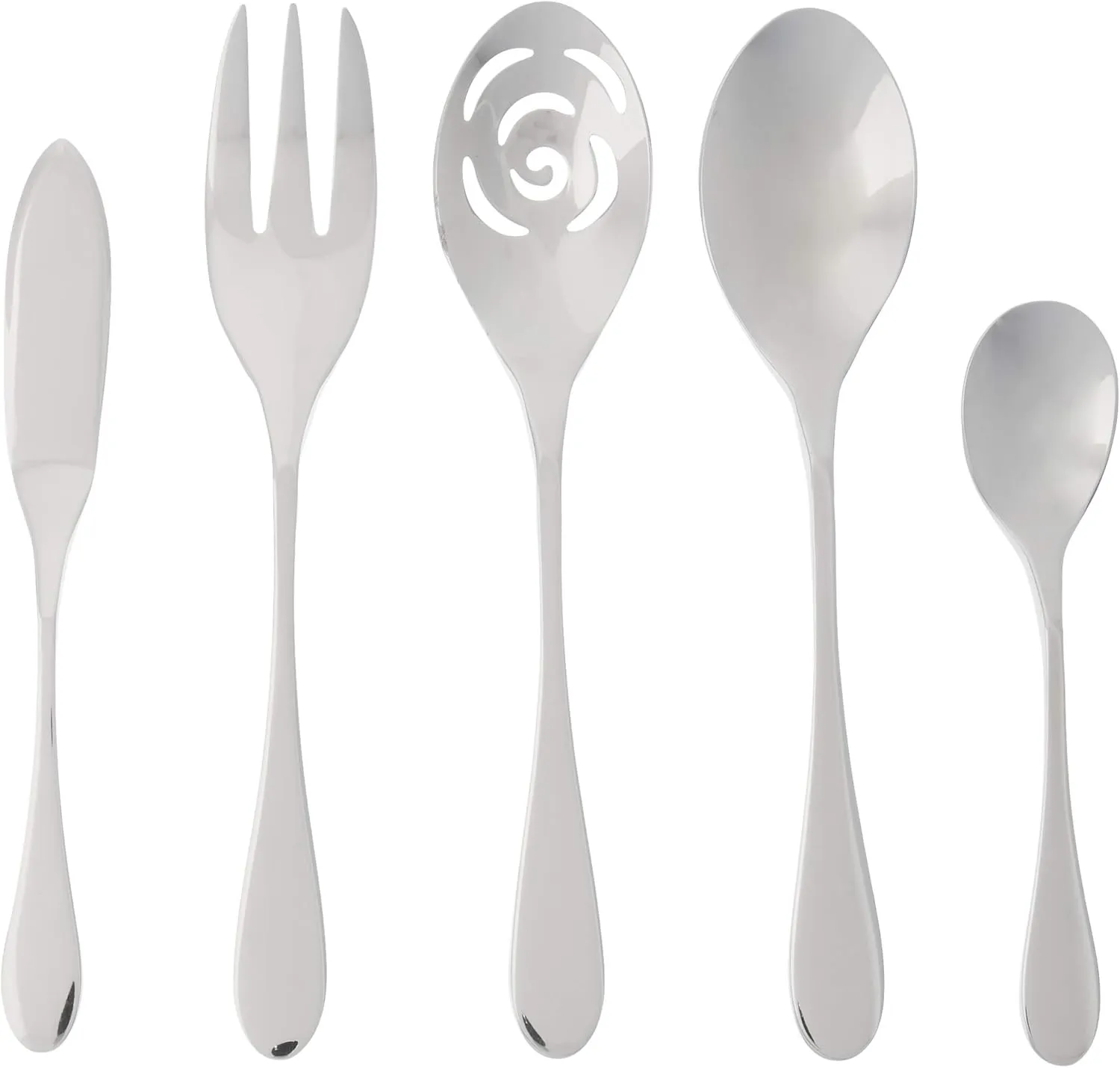 Knork Original Serving, 5 Piece Set, Gloss, 18/10 Stainless Steel