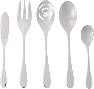 Knork Original Serving, 5 Piece Set, Gloss, 18/10 Stainless Steel