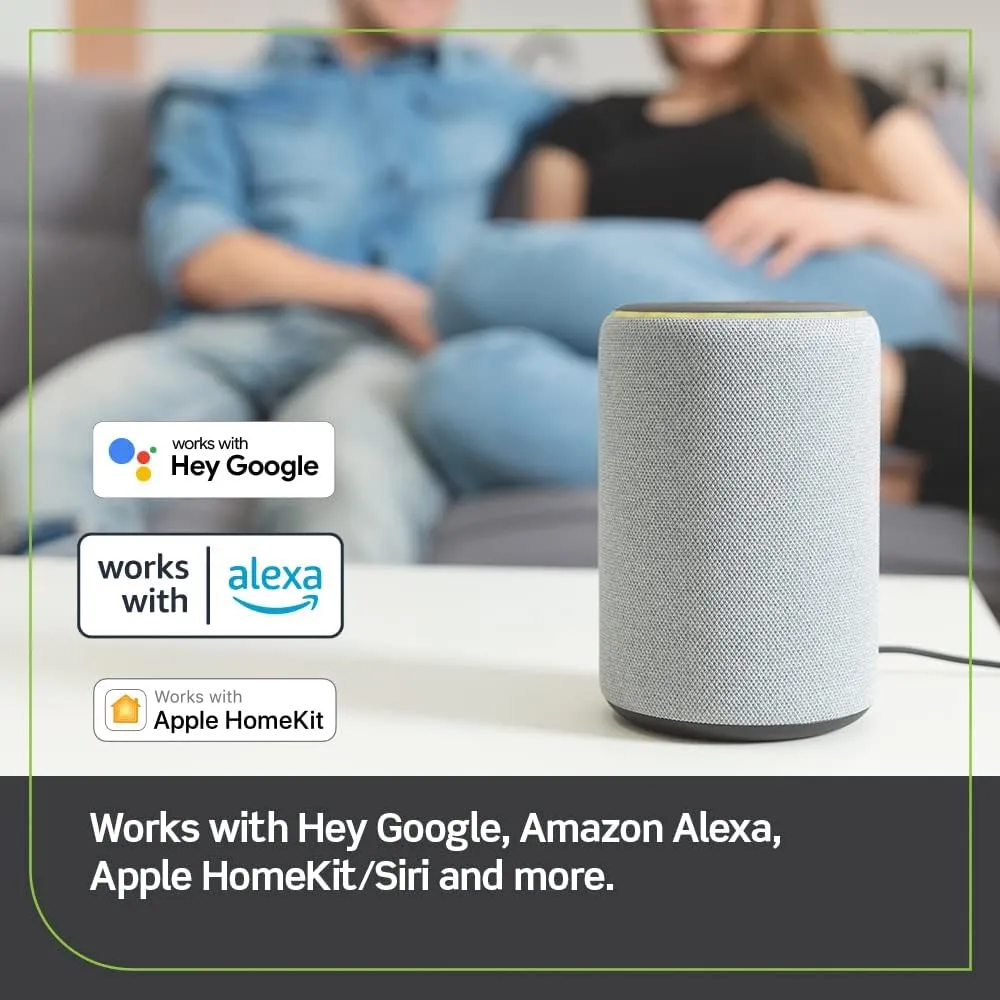 Leviton Decora Smart Outlet, Tamper-Resistant 15A, Wi-Fi 2nd Gen, Works with My Leviton, Alexa, Google Assistant, Apple Home/Siri & Wire-Free Companions for Switched Outlet, D215R-2RW, White