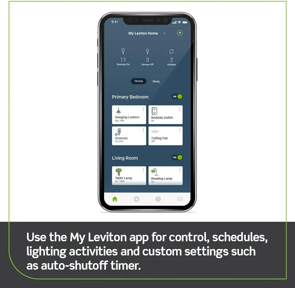Leviton Decora Smart Outlet, Tamper-Resistant 15A, Wi-Fi 2nd Gen, Works with My Leviton, Alexa, Google Assistant, Apple Home/Siri & Wire-Free Companions for Switched Outlet, D215R-2RW, White