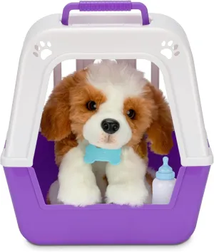 Little Live Pets My Really Real Puppy - Patches The Beagle | Interactive Toy with 60  Sounds, Soft Fur, Blinking Eyes, Feeding Sounds, 2-in-1 Carrier Bed, Secret Birthmark & Adoption Certificate