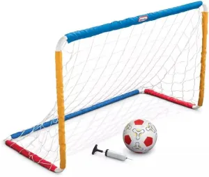 Little Tikes Easy Score Soccer Set Game Outdoor Toys for Backyard Fun Summer Play - Goal with Net, Ball, and Pump Included - Lawn Activities for Kids, Toddlers, Boys Girls Ages 2 