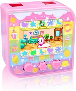 M1 Interactive Toy Virtual Electronic Pets Digital Pet Video Game Party Favors Color Screen Handheld Electronic Game Pink