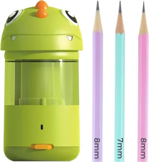M&G Electric Cute Pencil Sharpeners for 7-8mm Colored Pencils, Fully Automatic Dinosaur Pencil Sharpener, Auto in & Out, Rechargeable Hands-Free USB Sharpener for Kids Students Classroom School Office