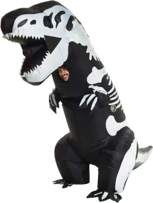 Morph Inflatable Skeleton Dinosaur Costume Adult, Blow Up Skeleton Dinosaur Costume, Trex Costume Dinosaur Blow Up Costume