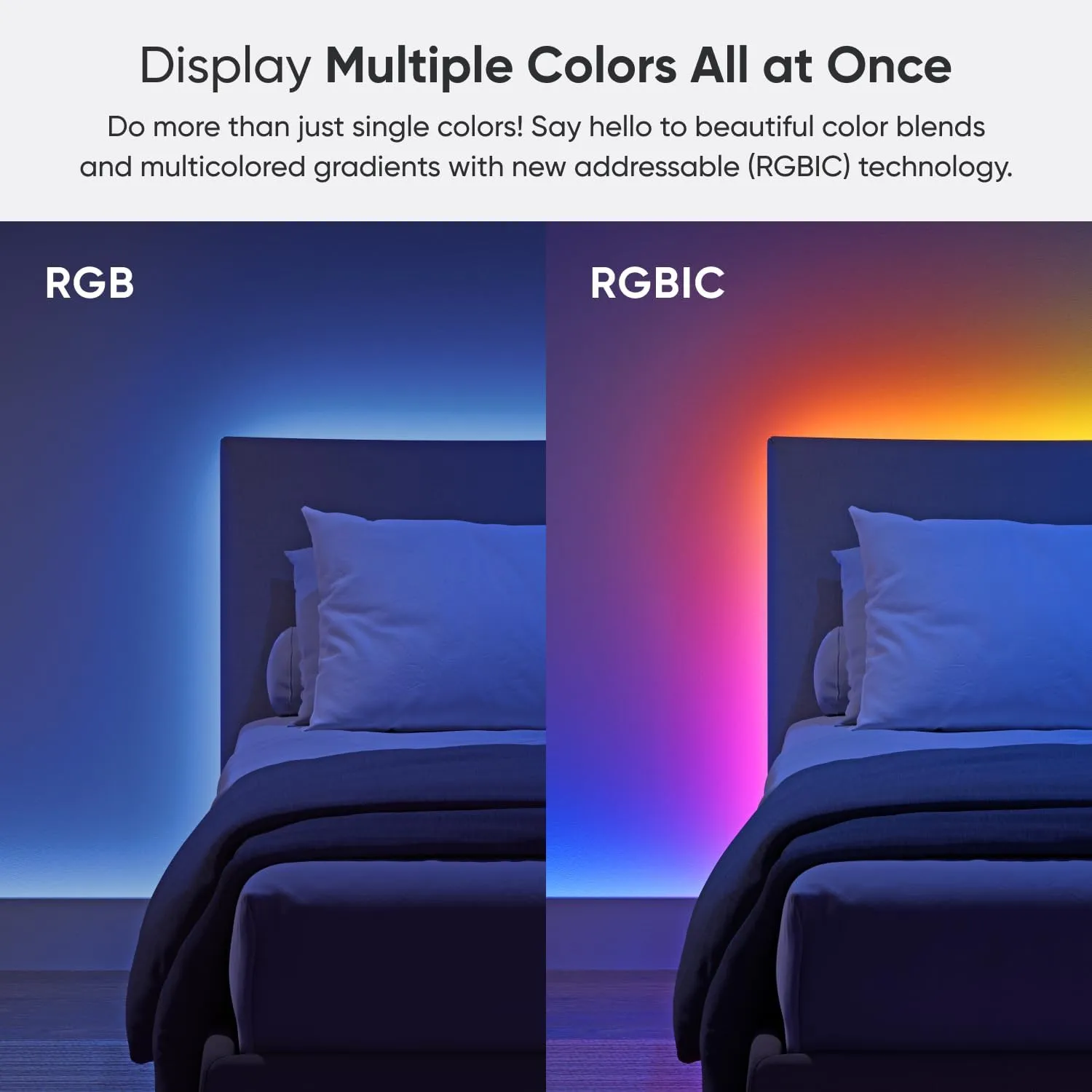Nanoleaf Essentials Matter Bluetooth & WiFi Smart Multicolor LED Lightstrip 200" (5m) - RGB & Whites, Controller, App & Voice Control (Works with Apple Home, Google Home) (16.4ft (50 Zones))